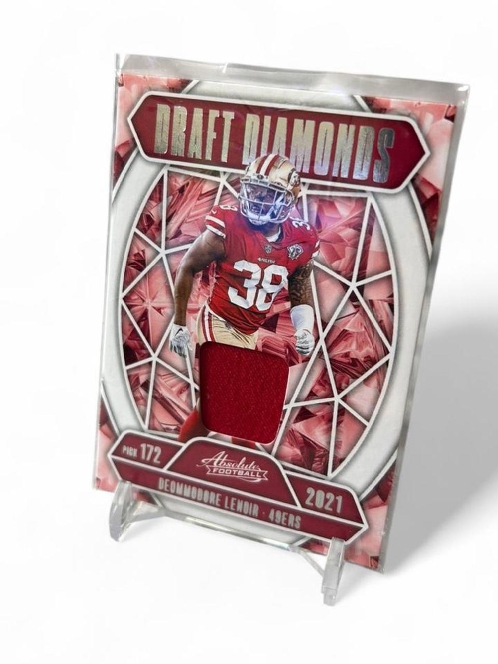 2025 Panini Absolute Draft Diamonds Deommodore Lenoir jersey insert card
